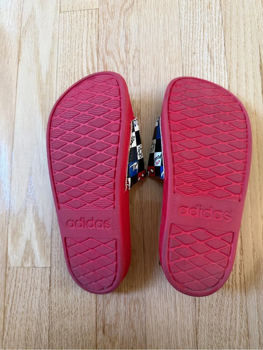 adidas Kids' Red Marvel Slide Sandals